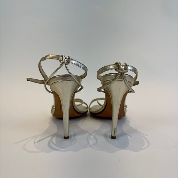 Ralph Lauren Purple Label Gold Leather Strappy Sandals, US 10 - Picture 3 of 16